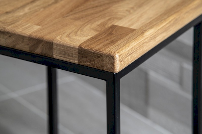 SKA stolička 30x41x30cm (SKA401), černá mat/dub SKA190