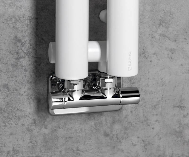 PILON otopné těleso 122x1800mm, se dvěma háčky pro ručník, bílá mat IZ125T