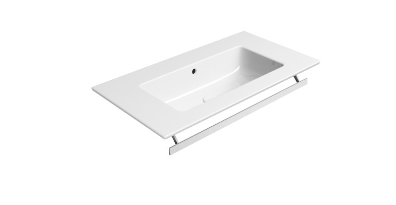 PURA keramické umyvadlo Slim 82x46cm, bez otvoru, bílá ExtraGlaze 8885011