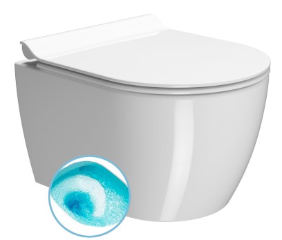 PURA SHORT závěsná WC mísa, Swirlflush, 35x46cm, bílá ExtraGlaze 880211