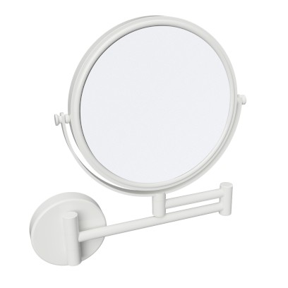 X-ROUND WHITE kosmetické zrcátko závěsné, Ø 200mm, oboustranné, bílá mat XR006W