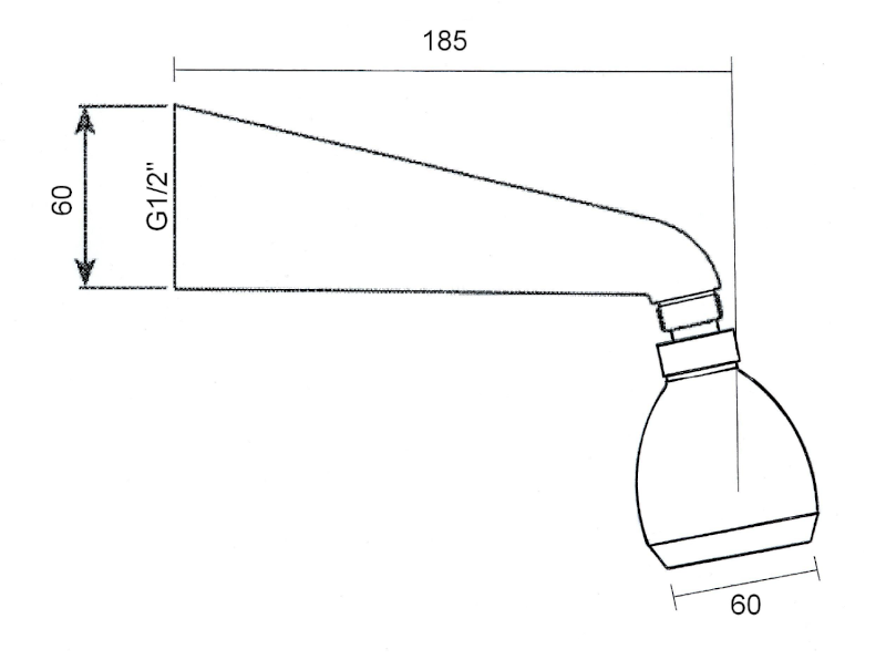 Nástěnná sprcha s otočným kloubem, bronz 9046