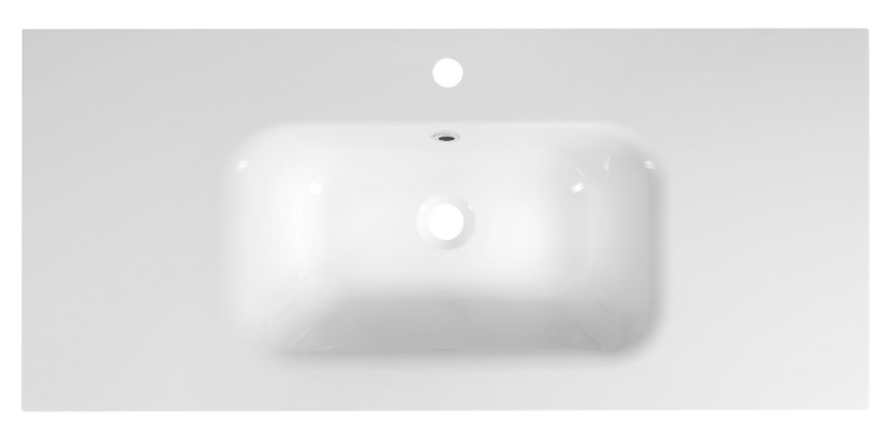 SIDRA umyvadlo, litý mramor, 101x46cm, bílá SD101
