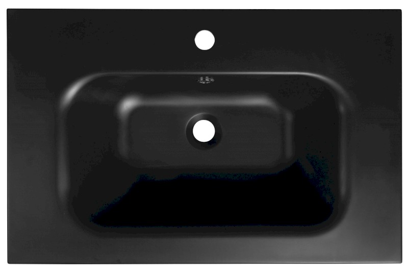 SIDRA umyvadlo, litý mramor, 71x46cm, černá mat SD071B