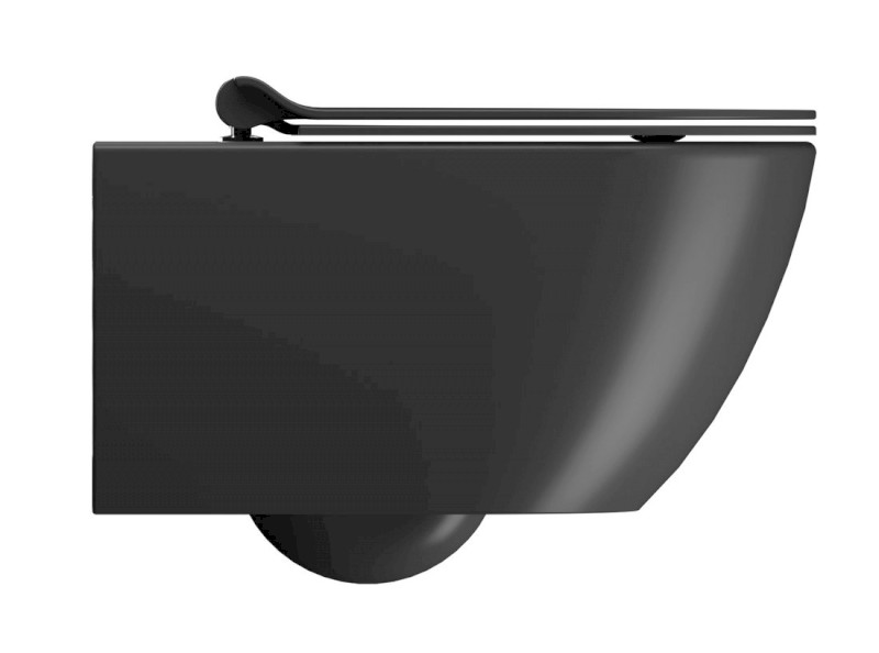 PURA závěsná WC mísa, Swirlflush, 36x55cm, černá dual-mat 881526