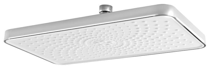 Hlavová sprcha, 300x180mm, silikon trysky, ABS/chrom/bílá SK851