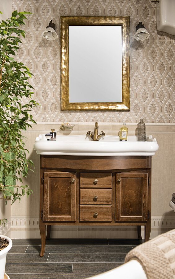 RETRO umyvadlová skříňka 89x80x48cm, buk 1620