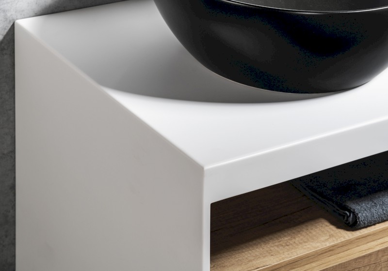 VIERA umyvadlová skříňka 120x44x50cm, bílá mat/dub Alabama VA120-2222