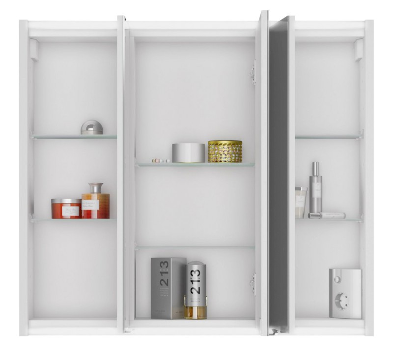 BATU galerka 80x71x15cm, 2x LED osvětlení, bílá lesk 1141131