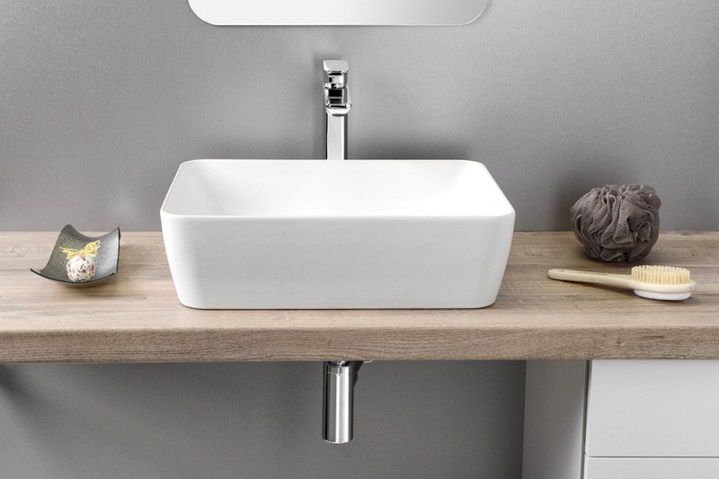 SAND/NUBES keramické umyvadlo na desku 50x38cm, bílá mat 903709