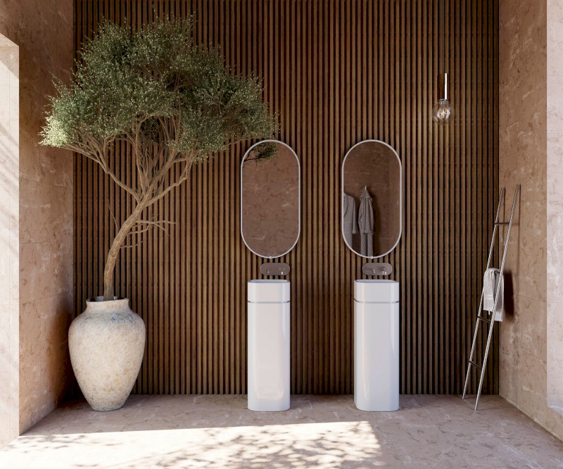 HAKO keramické umyvadlo na desku 30x30cm, bílá 554301