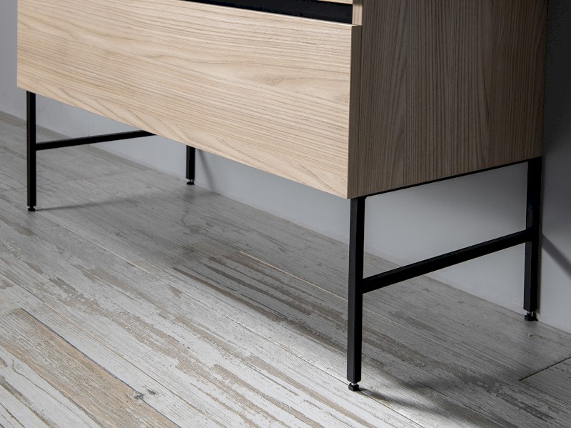 ODETTA podpěrné nohy výška 260-270mm, lakovaná ocel, černá mat, 2ks 30313