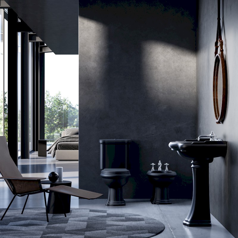 RETRO nádržka k WC kombi, černá mat 108131