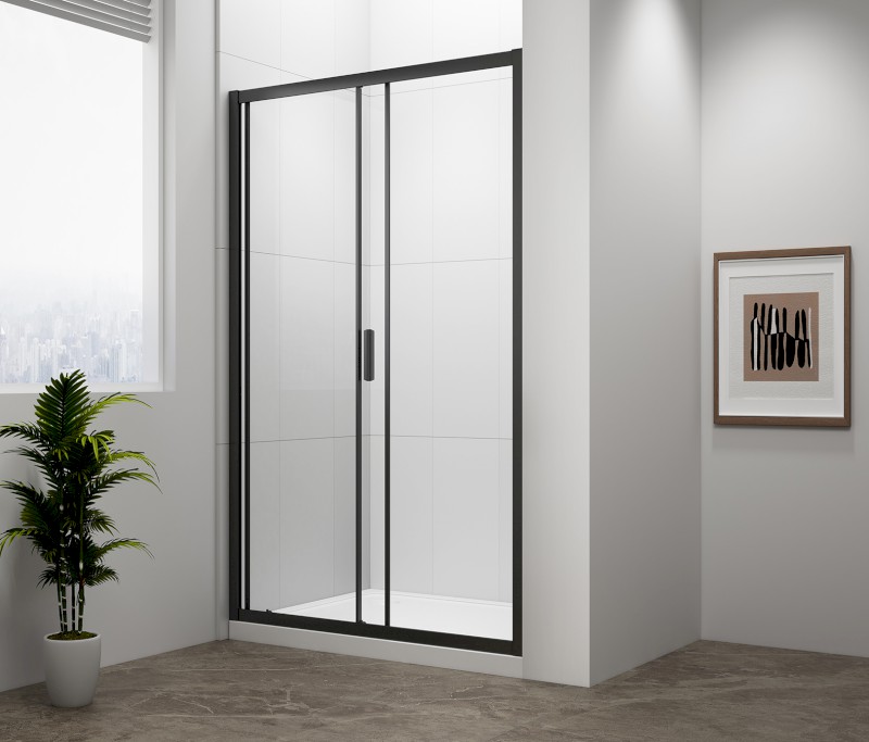 EASY BLACK sprchové dveře 1100mm, čiré sklo EL1115B