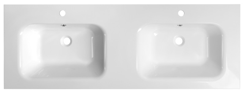 ARECA dvojumyvadlo, litý mramor, 141x51,5cm, bílá AC141