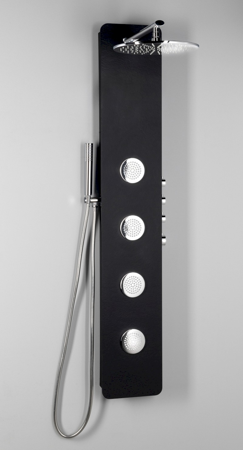 SPIRIT ROUND termostatický sprchový panel 250x1550mm, černá 71251