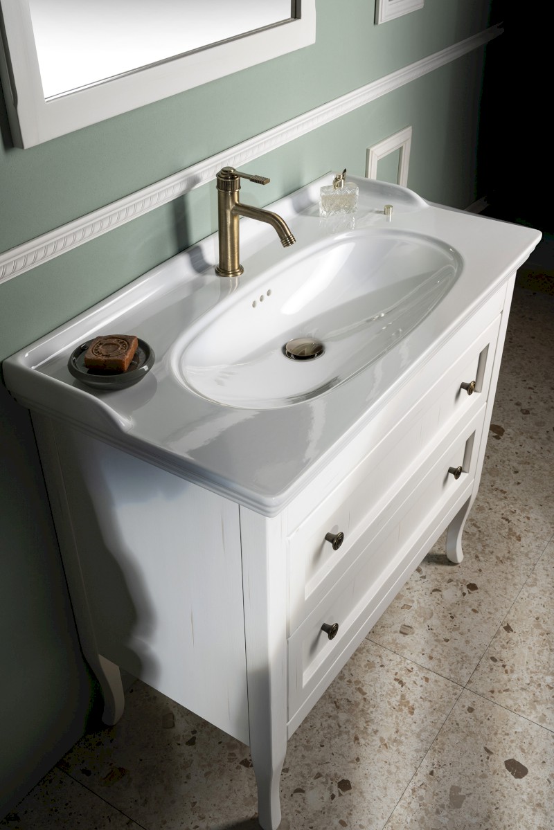 STELLA keramické umyvadlo 90x46,5cm, bílá 10ST50090