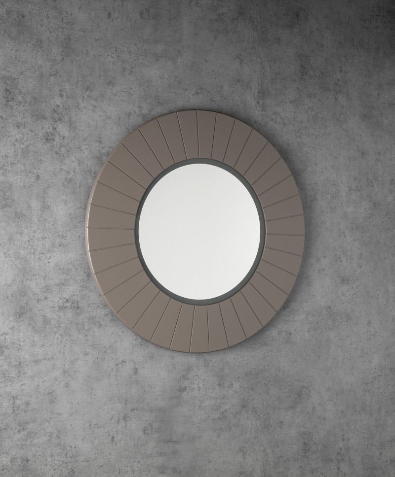 LUMIRO STRIP kulaté zrcadlo s LED osvětlením v rámu ø 75cm, agila LR750-4343S