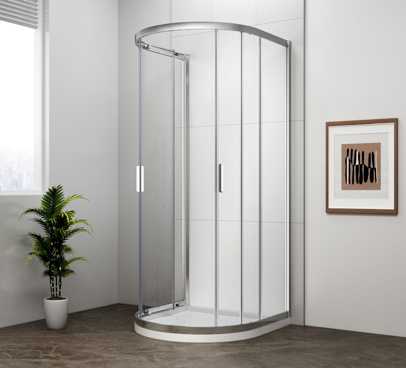 EASY půlkruhová sprchová zástěna 900x900mm, čiré sklo EL4615