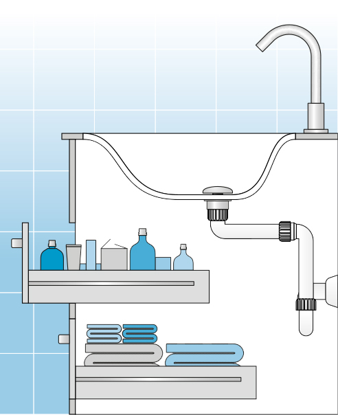Umyvadlový sifon šetřící místo 5/4