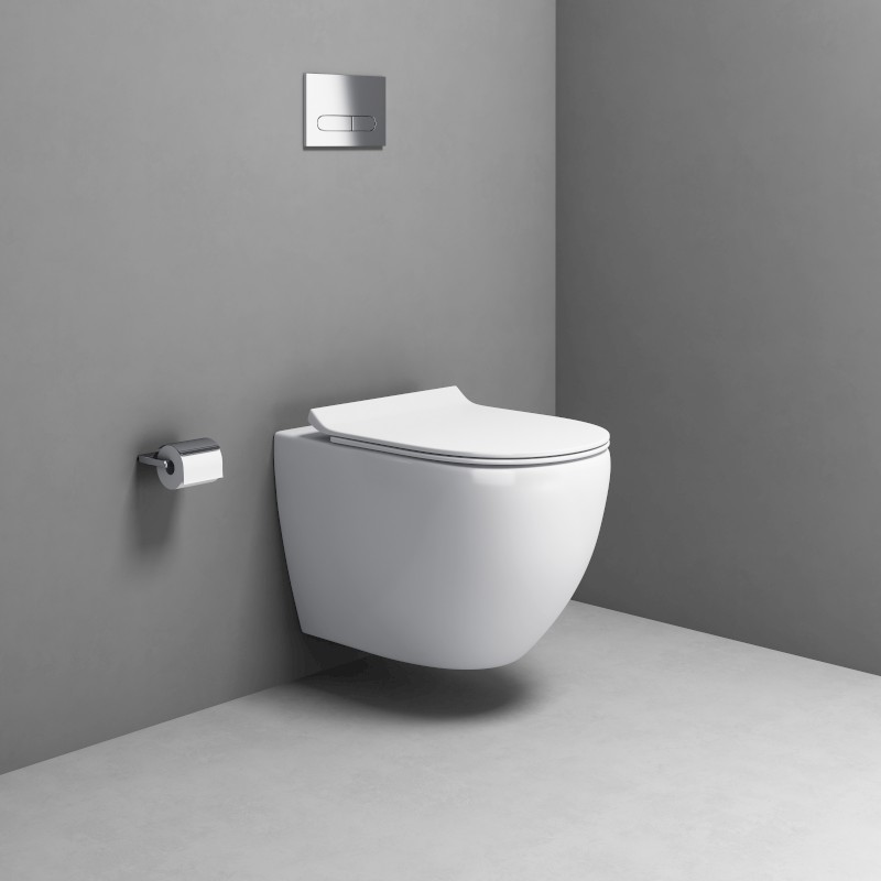 CARLO závěsná WC mísa, Vortex Rimless, 36x53cm, bílá PRX.101.851