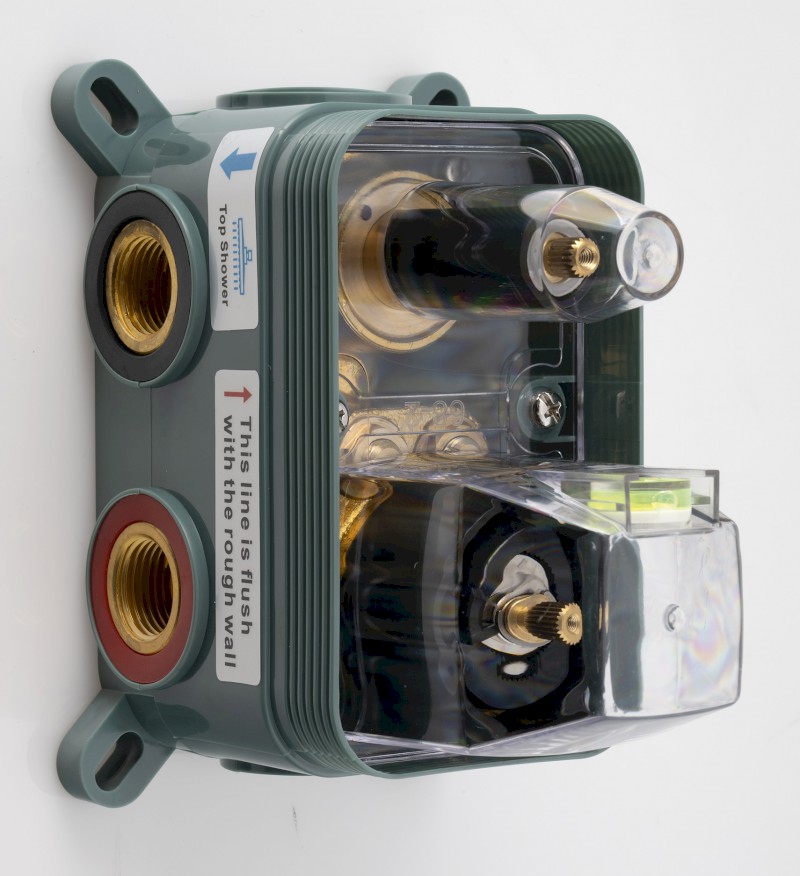 Podomítková sprchová termostatická baterie, box, 2 výstupy, černá mat RH396B