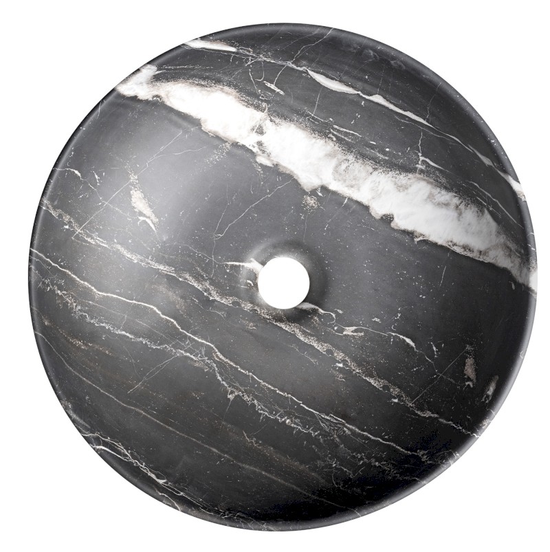 RONDANE keramické umyvadlo na desku Ø 41cm, carnico mramor AR435CM