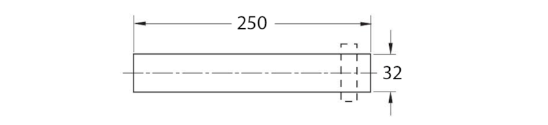 Prodloužená odpadní trubka sifonu, 32/250mm, chrom 0632AB25B7