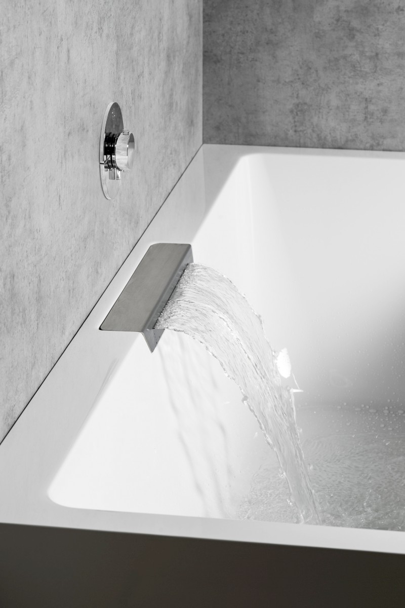 CASCATA obdélníková vana 185x85x45cm, kaskáda nerez 73836.100