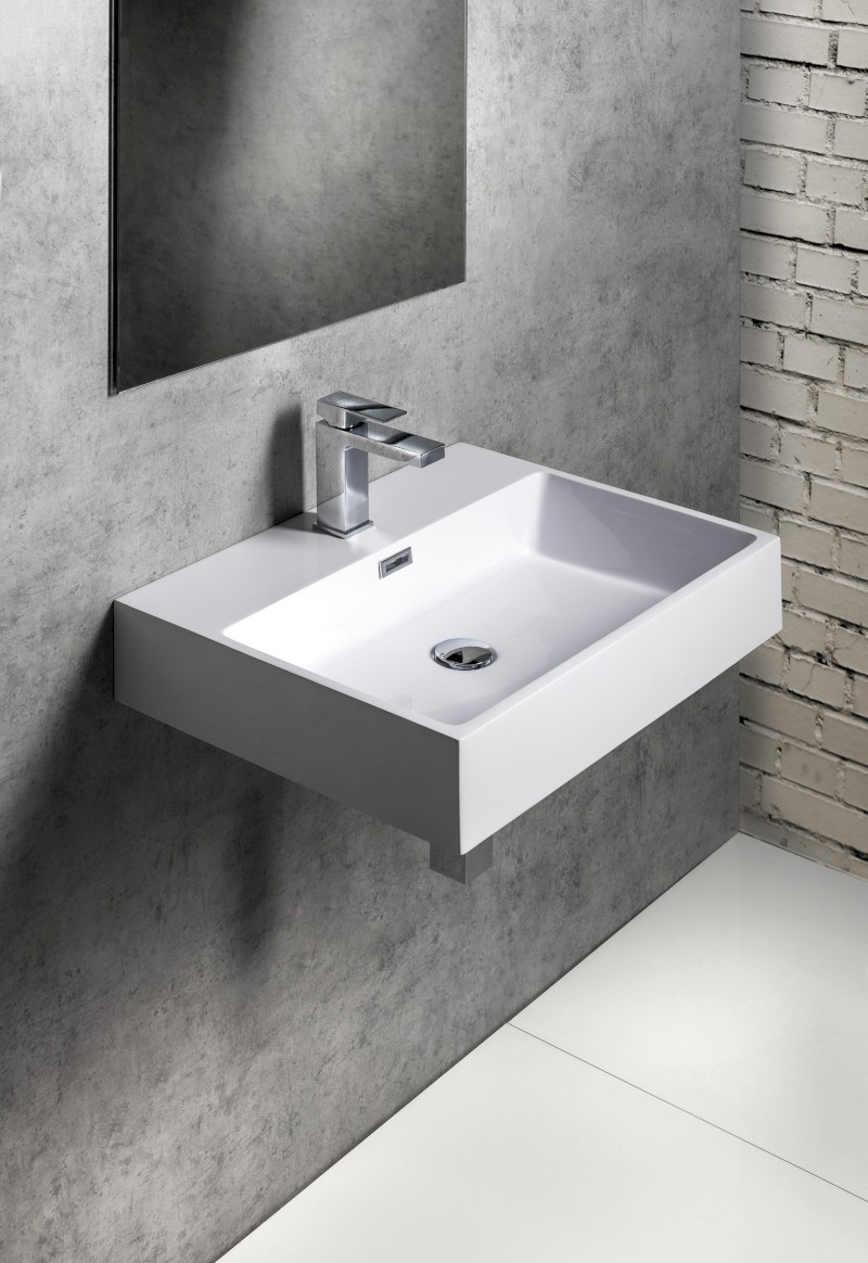 AQUATIC umyvadlo, litý mramor, 60x46cm, bílá AT060