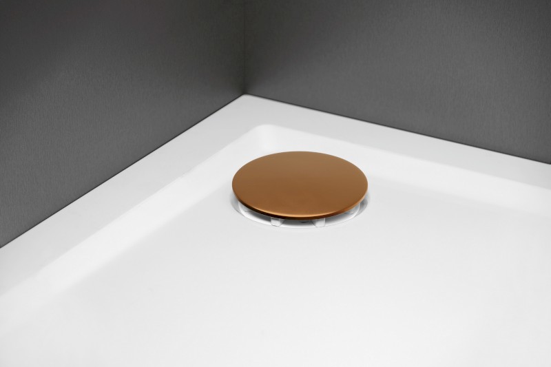 Vaničkový sifon, průměr 90mm, DN40, krytka měď mat 17911PG