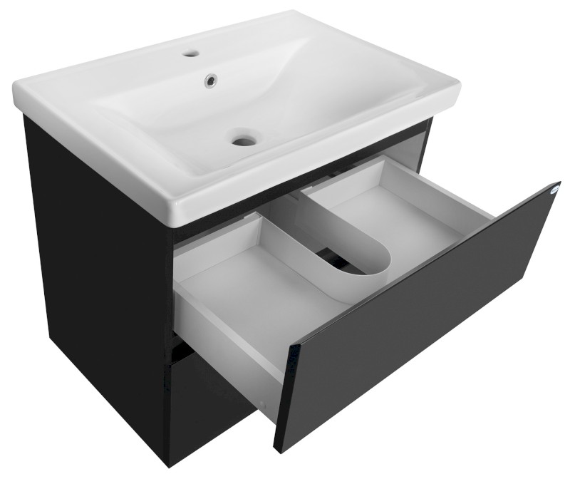 ALTAIR umyvadlová skříňka 67x60x45cm, černá mat AI670