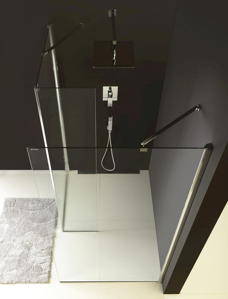 MODULAR SHOWER stěna k instalaci na zeď, pro připojení pevného panelu, 1000 mm MS2A-100