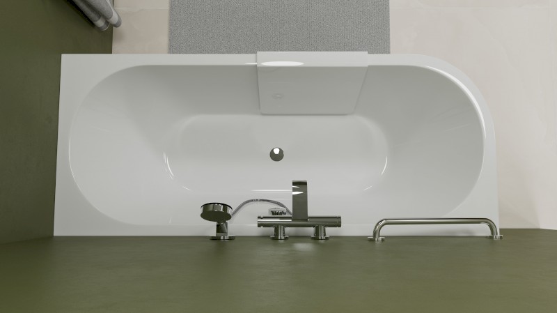 PORTAS L asymetrická vana s dvířky, 180x75x60cm, bílá 75551