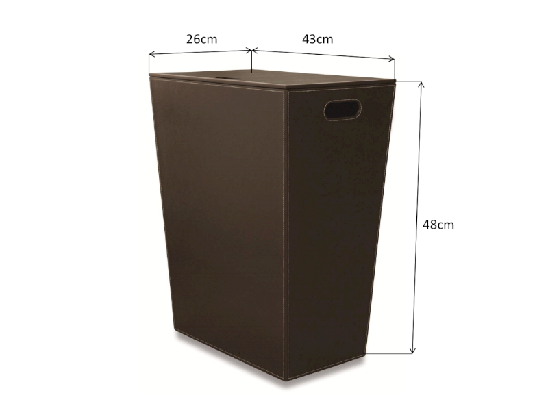 ECO PELLE koš na prádlo 43x48x26cm, hnědá 2462DB