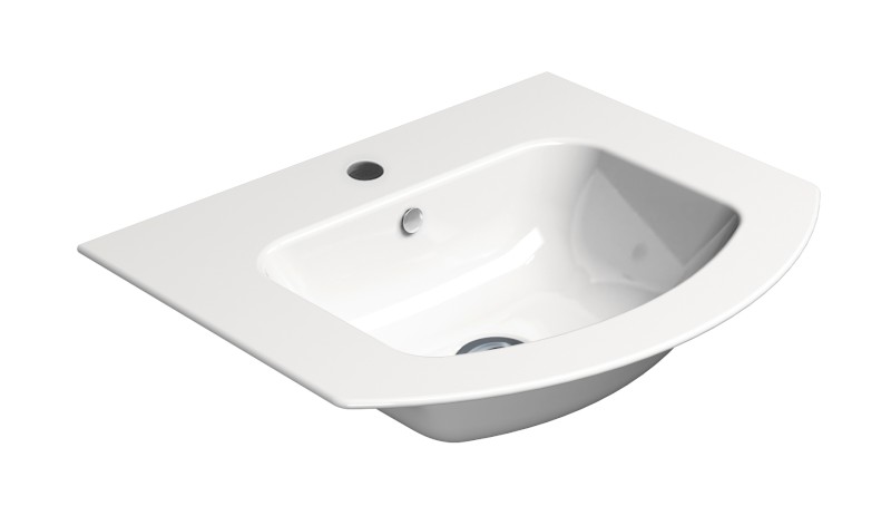 PURA keramické umyvadlo Slim oblé 52x44cm, bílá ExtraGlaze 8830111