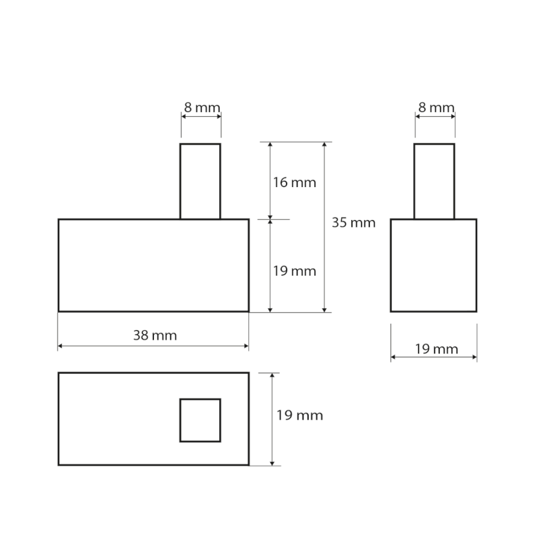 X-SQUARE háček hranatý XQ202