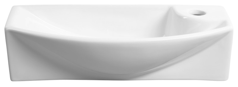 CARLON keramické umývátko, 45x23cm, otvor pro baterii vpravo, bílá AR458