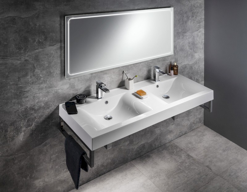 GEMINI zrcadlo s LED osvětlením 140x55cm GM140