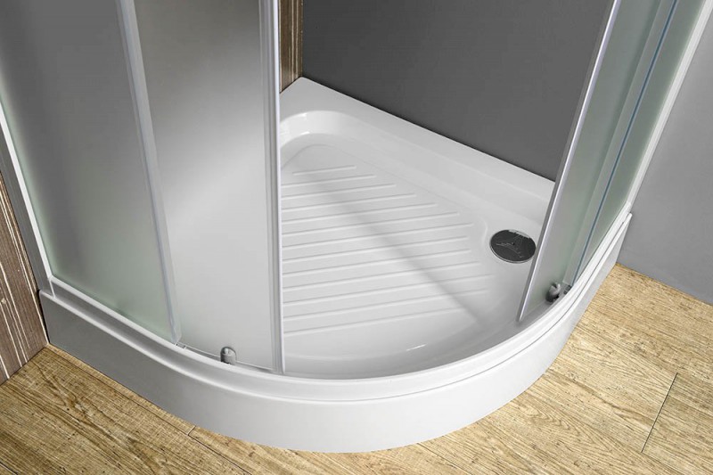 ARLEN čtvrtkruhová sprchová zástěna 900x900 mm, sklo BRICK BTR900