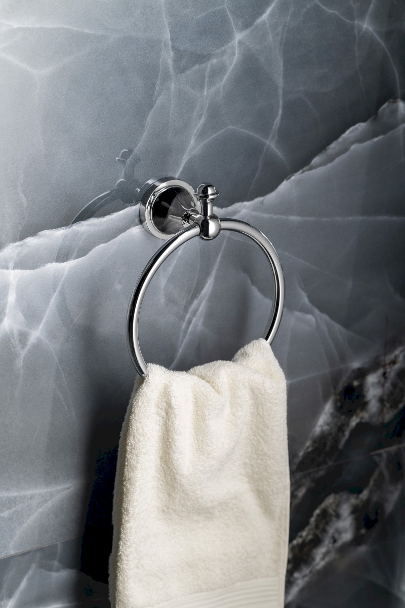 NEVIS držák ručníků kruh, chrom NV7013