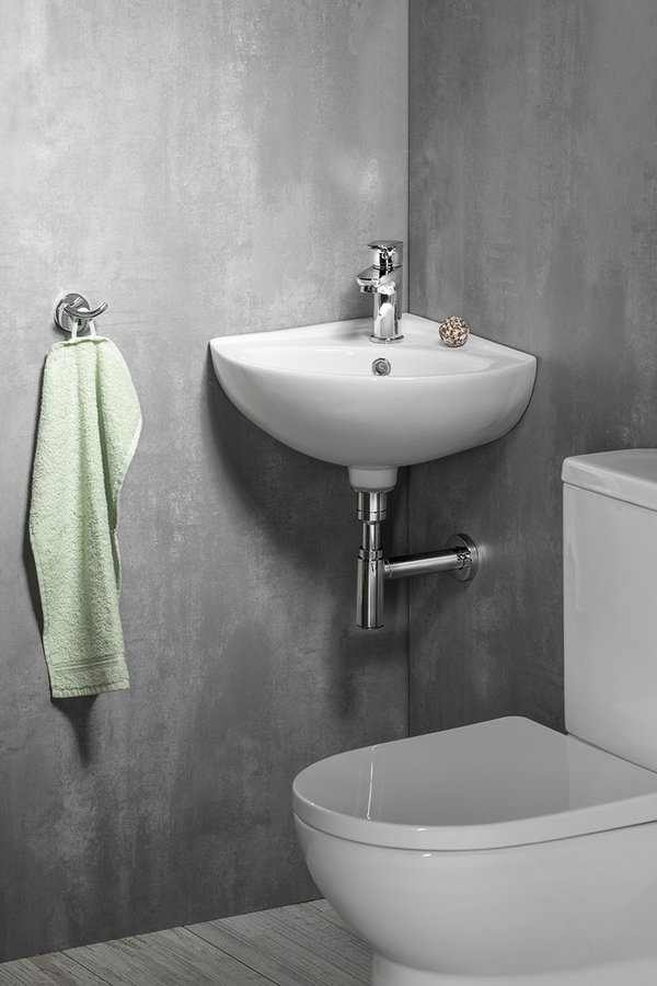 LUIGI keramické umývátko rohové 34x34 cm, bílá FS161