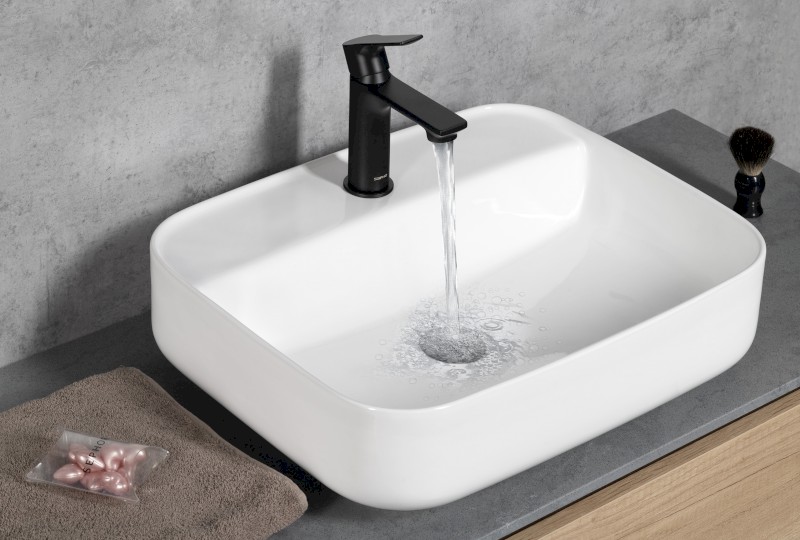 PAX stojánková umyvadlová baterie, černá mat XA02/15