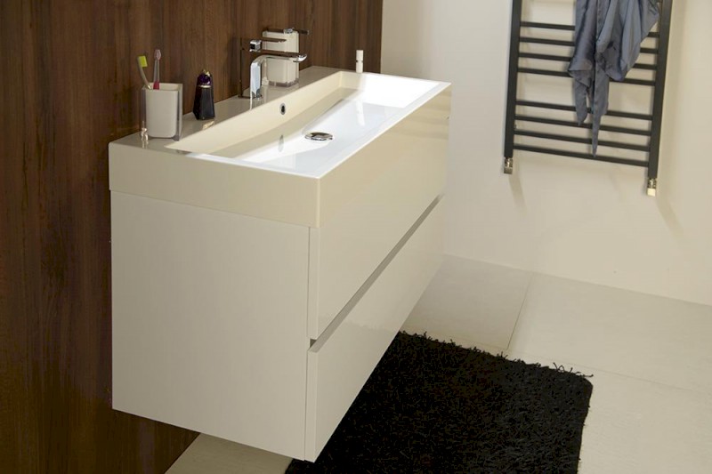 LARGO umyvadlová skříňka 99x50x41cm, bílá LA101