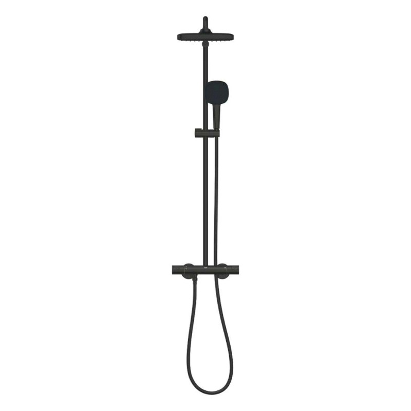 Vitalio Comfort Sprchový set s termostatem, 25x25 cm, 2 proudy, matná černá GROHE 266962431
