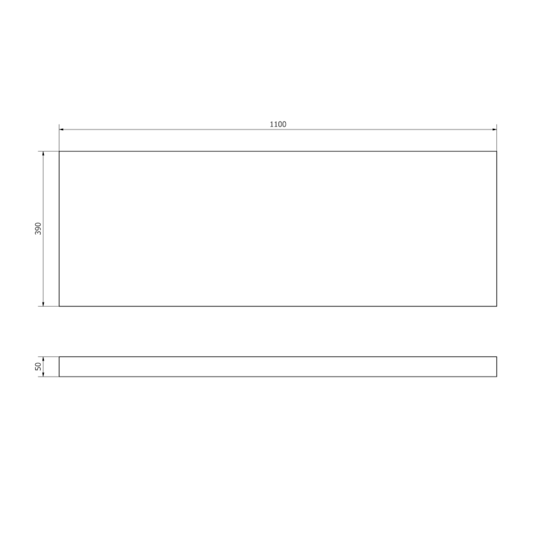 AVICE deska pod umyvadlo 110x39cm, tl.5cm, dub Rover AV1114