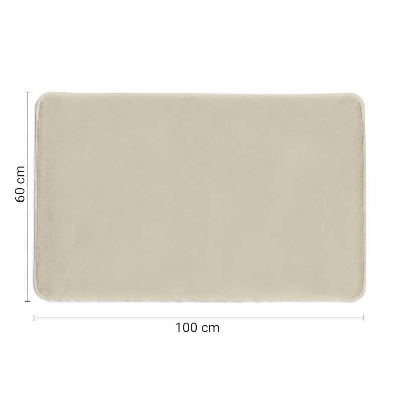 FUZZY koupelnová předložka, 60x100cm, 100% polyester, protiskluz, tortora 96FY100666