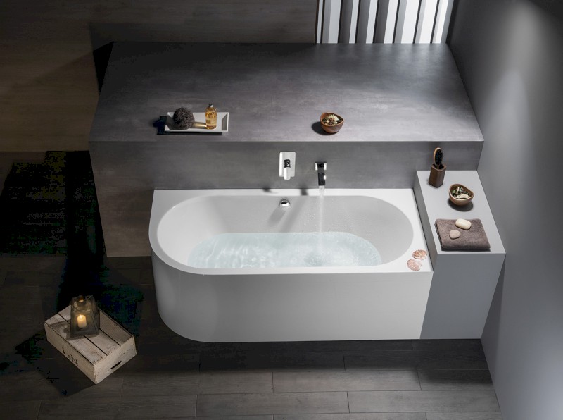 VIVA R MONOLITH asymetrická vana 180x75x60cm, bílá 72129M