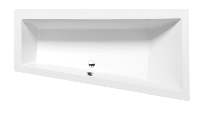 ANDRA R asymetrická vana 180x90x45cm, bílá mat 78771.11