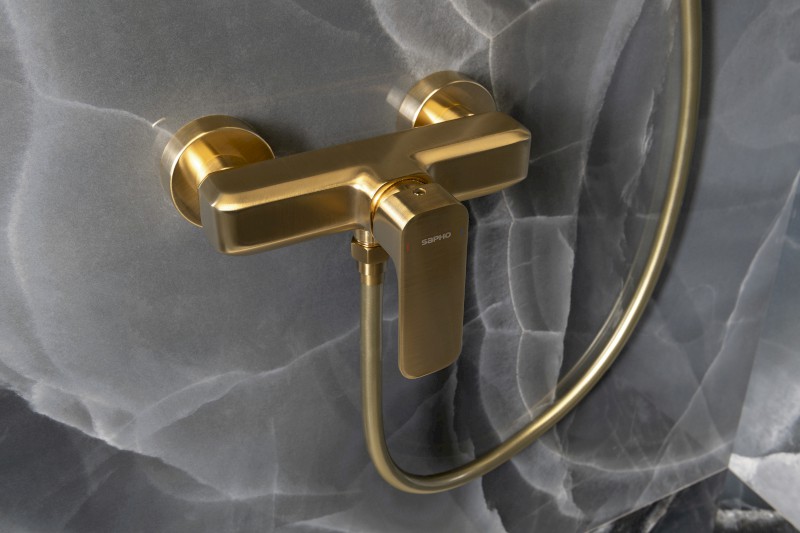 SPY nástěnná sprchová baterie, zlato mat PY11/19